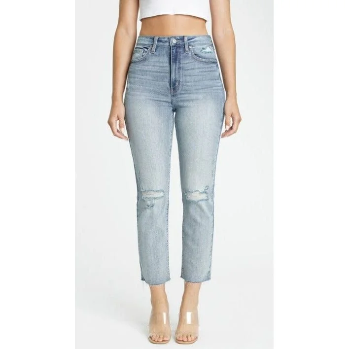 Ultra High Rise Straight Denim Jeans