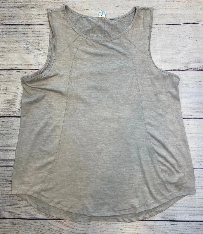 Yogalicious Women's Gray Athletic Tank Top NWT Size Large Graphic Hoodie Sweatshirt