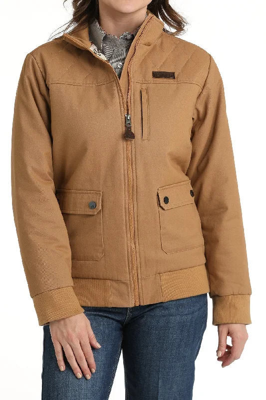 Women's Canvas Bomber Jacket - Brown - (MAJ9901001) Women's North Face jackets