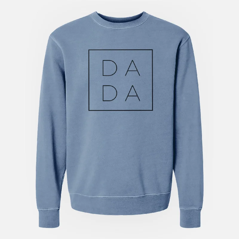 Dada Boxed - Unisex Pigment Dyed Crew Sweatshirt Hoodies for Streetwear