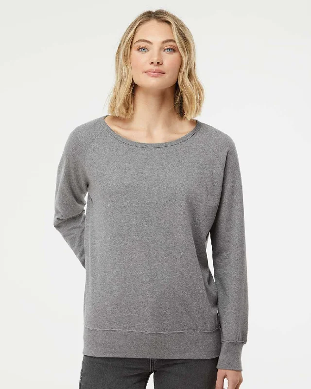 Women's Lightweight Capped Neck Crew Comfy Pullover Sweatshirt