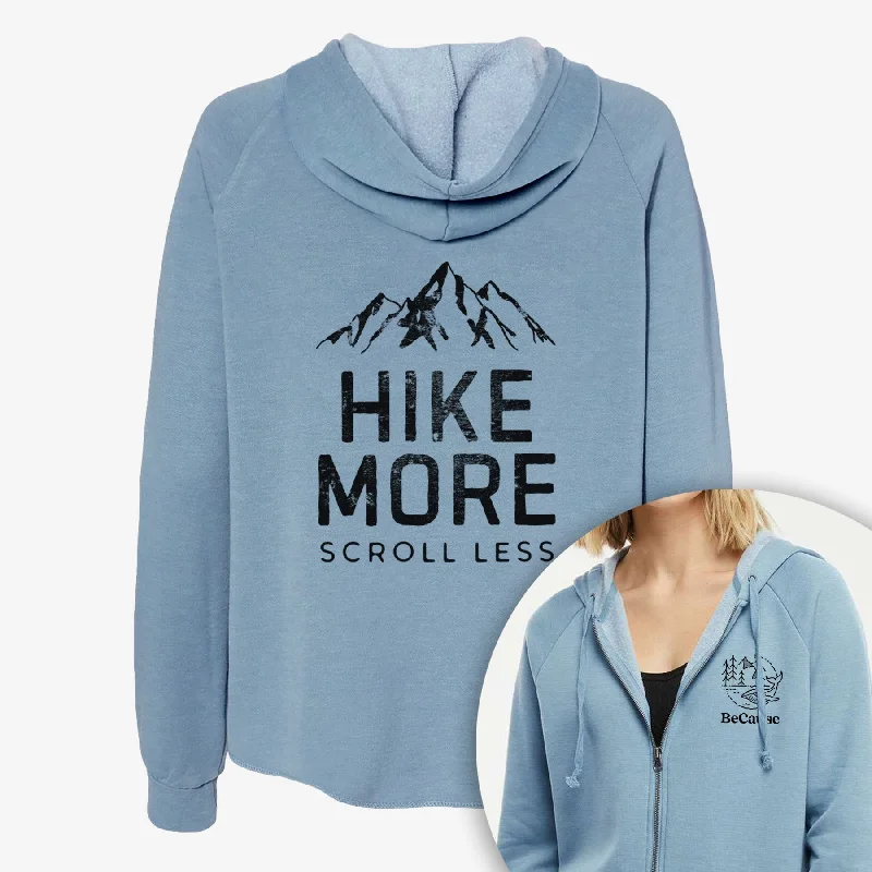 Hike More - Scroll Less - Women's Cali Wave Zip-Up Sweatshirt Trendy Hoodie Sweatshirt