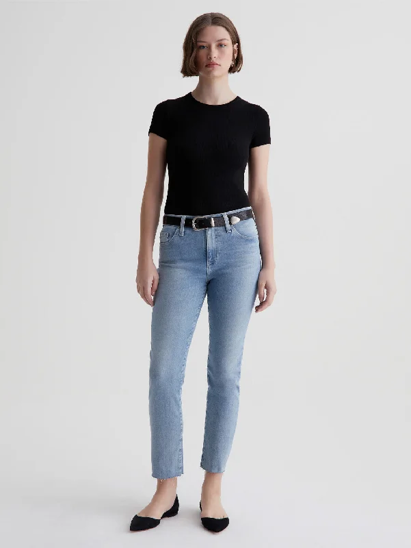 Mari Mid Rise Crop Straight Jean - 24 Hour Looking Glass