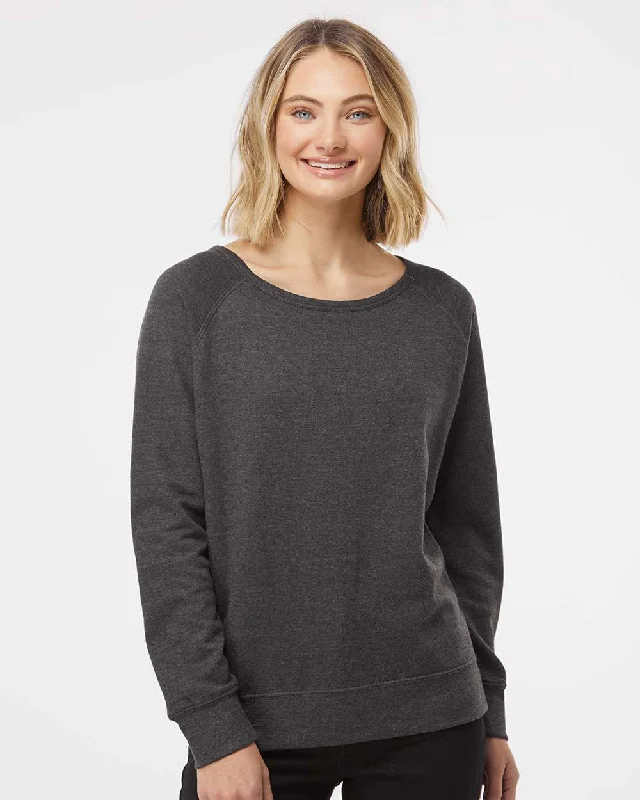 Women's Lightweight Capped Neck Crew Relaxed Fit Hoodie