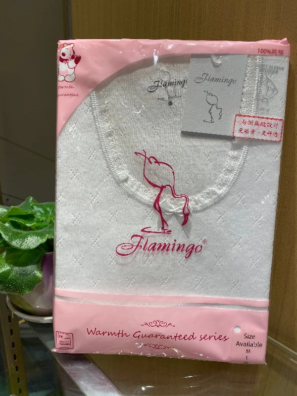 Flamingo Female Cotton Vest Travel pajama sets