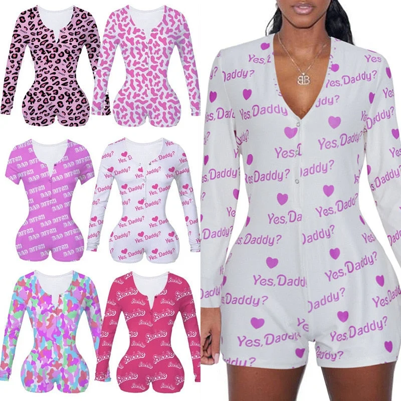 Sexy Onesie Pajamas Long sleeve pajama sets