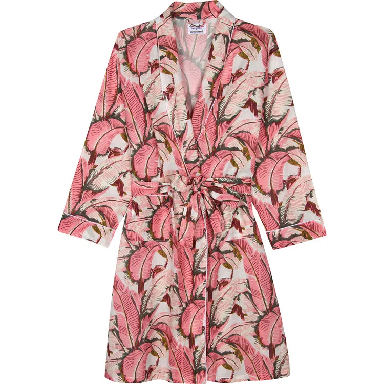 Women's Martinique® Pink Banana Leaf Robe Floral pajama sets