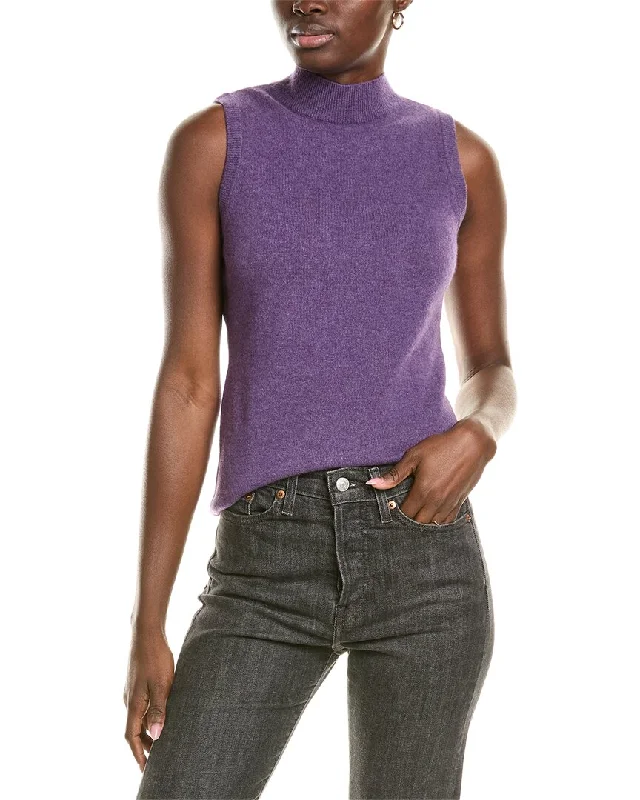 Sofiacashmere Mock Neck Cashmere Tank H&M sweaters