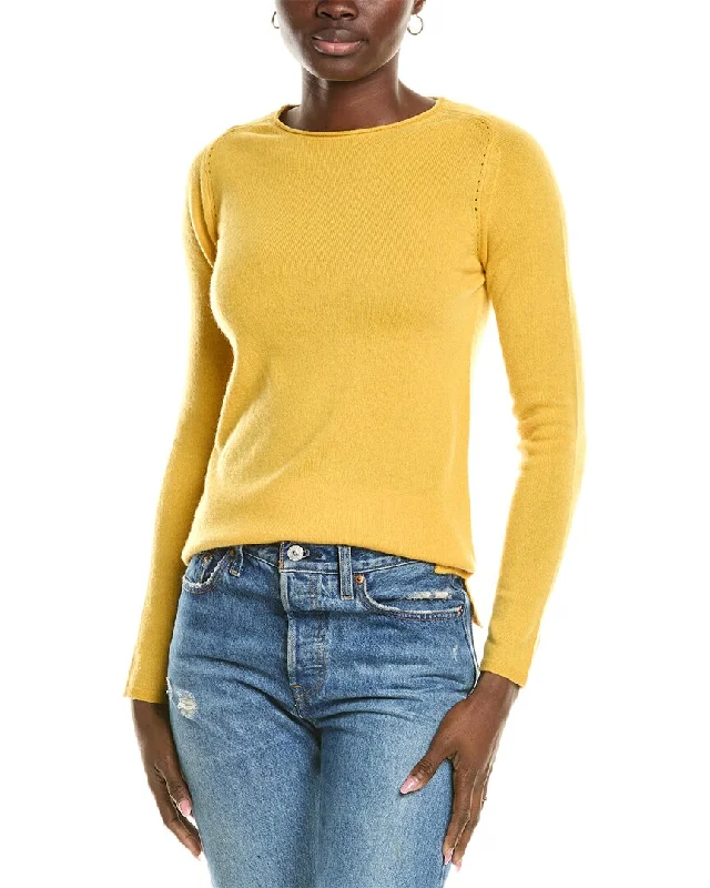 Sofiacashmere Relaxed Crewneck Cashmere Sweater Edgy sweaters