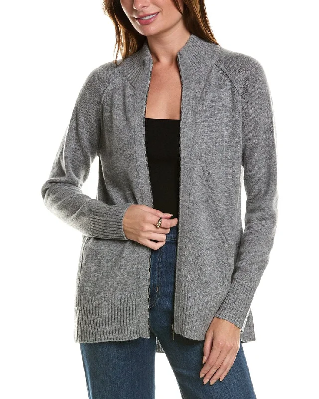 Forte Cashmere Sporty Wool & Cashmere-Blend Cardigan Formal sweaters