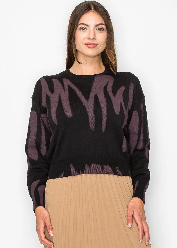 Black and Mauve Abstract Print Sweater Levi's sweaters