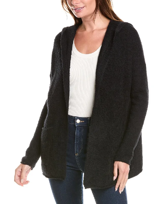 EILEEN FISHER Hooded Cardigan Travel-friendly sweaters