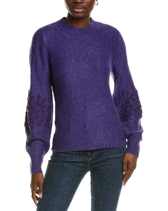 tyler böe Applique Sleeve Sweater Lightweight sweaters