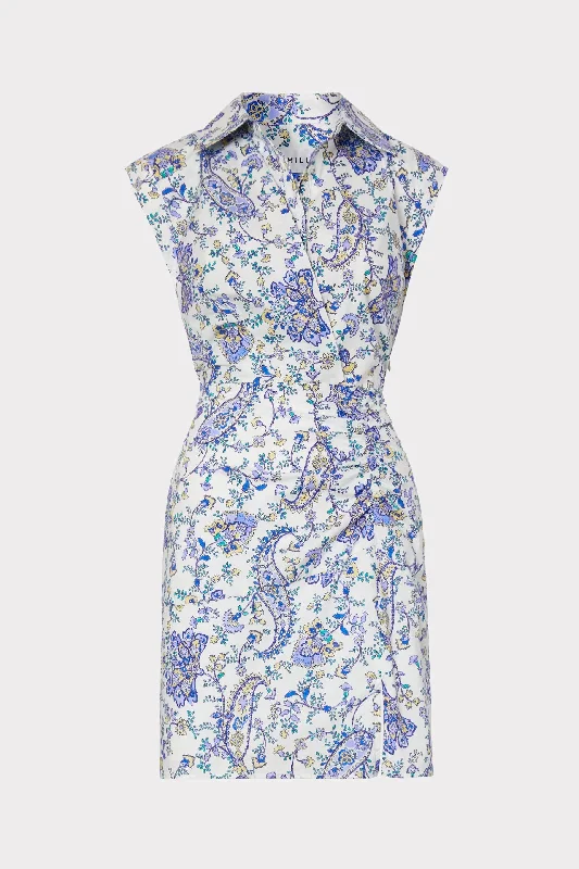 Maxwell Sketched Paisley Dress Halter mini dresses