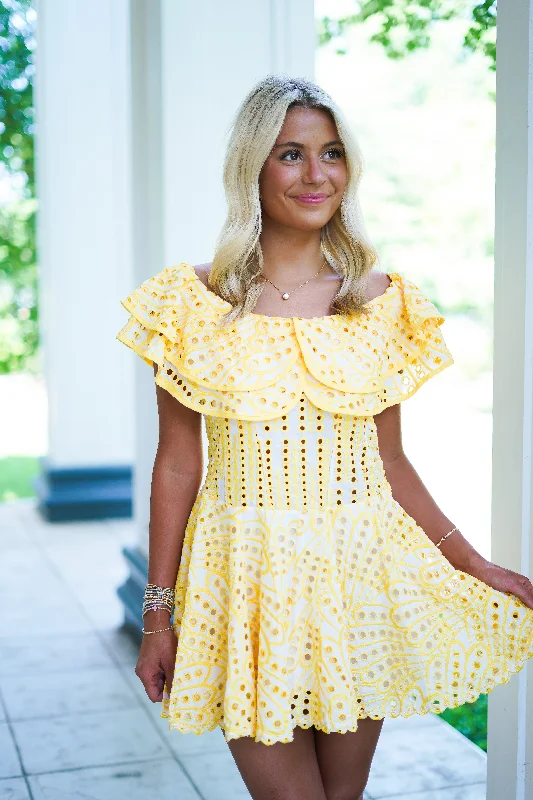 Persephone Dress - Yellow - FINAL SALE Chic mini dresses