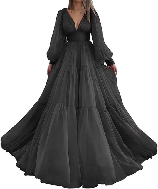 G3011), Black  prewedding shoot ball  gown, Size (All) (Copy)pp Chic Bridal Gown