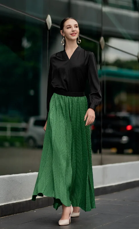 Miss Plush Skirt in Medium Green Button-front unclassified skirts