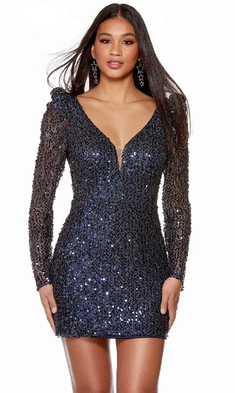 Alyce Paris 4789 - Sequin Mesh Backless Cocktail Dress Dinner party dresses