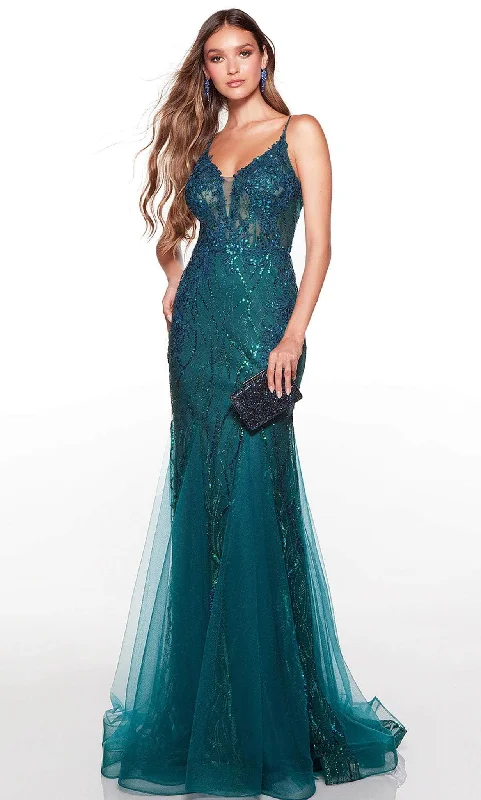 Alyce Paris 61419 - Embroidered Bodice Sleeveless Classic Prom Gown Graduation party dresses