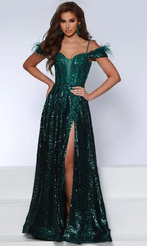 Johnathan Kayne 2887 - Off Shoulder Corset Evening Dress Flowy party dresses