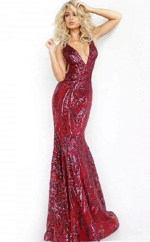 Jovani - Sleeveless Sequin Evening Dress 3186SC Leather party dresses