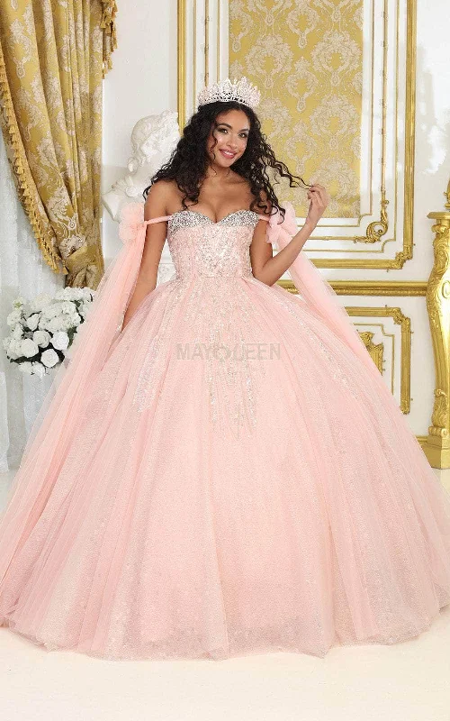 May Queen LK238 - Bow Draped Ballgown Chic party dresses