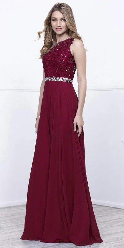 Nox Anabel Sleeveless Embellished Applique Long Gown 8270 Must-have party dresses for this season