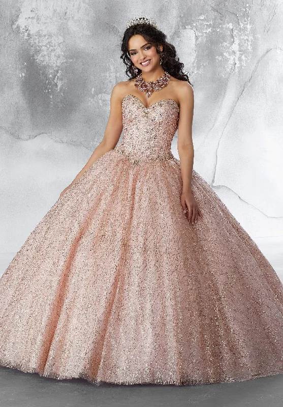 Vizcaya by Mori Lee - 89199 Pearl-Ornate Glitter Mesh Ballgown Sexy party dresses