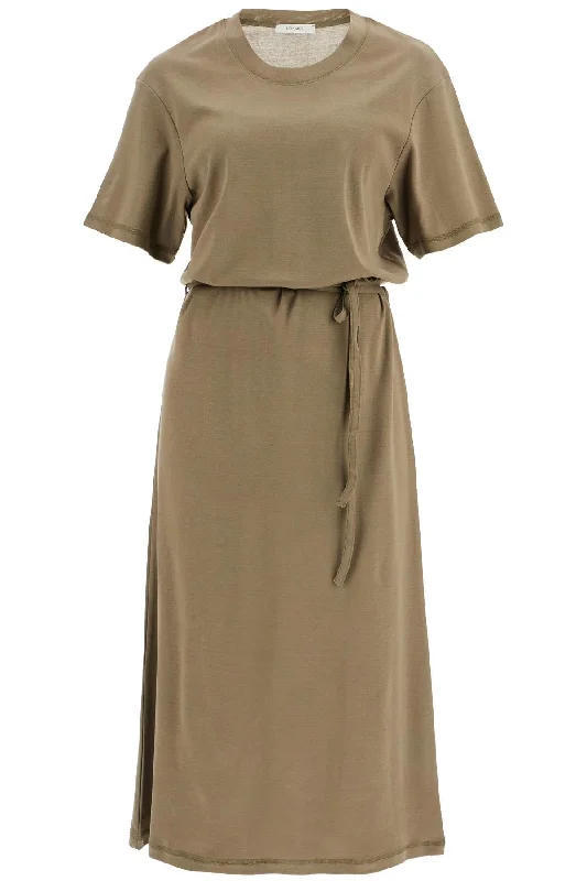 Midi T-shirt Style Dress  - Khaki Best midi dresses for hourglass body shape