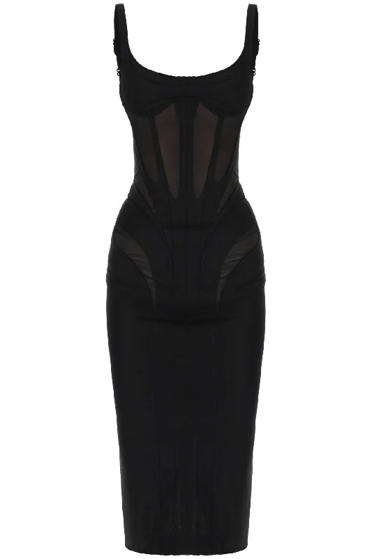 MUGLER midi dress with corset Graduation midi dresses