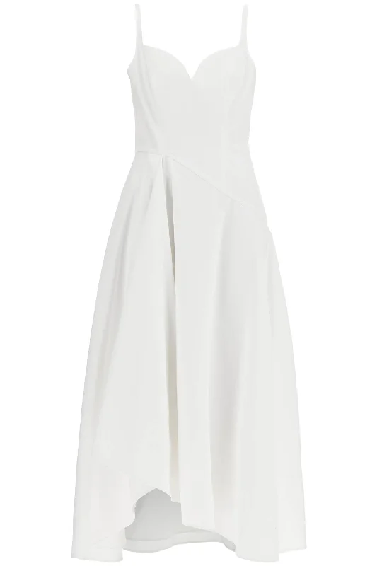 ALEXANDER MCQUEEN midi dress with sweetheart neckline Summer party midi dresses