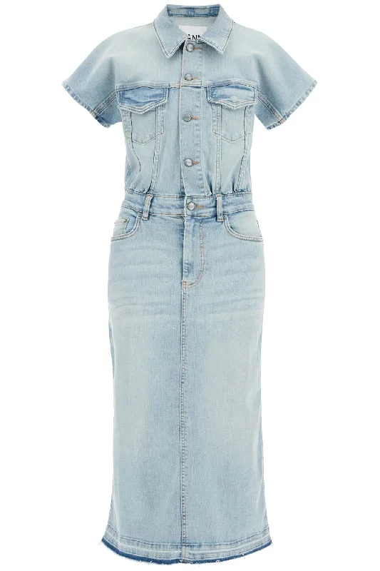 GANNI stretch denim midi dress in 8 Urban Outfitters midi dresses