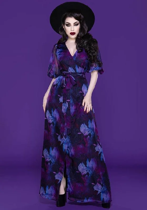 Winona [Purple] | FLORAL DRESS Wedding guest floral dresses