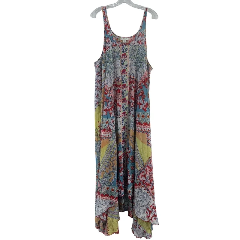 Coldwater Creek Red Blue Paisley Tank Maxi Dress Cotton Blend Women’s 3X NWT Maxi Skirt Dress