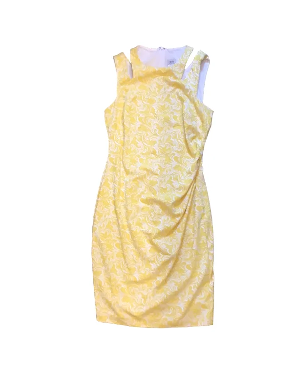 Dress Casual Midi By Cache In Yellow, Size: S Denim Midi Skirt