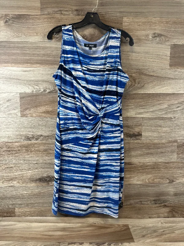 Dress Casual Midi By Ellen Tracy In Blue & White, Size: M Maxi Length Midi