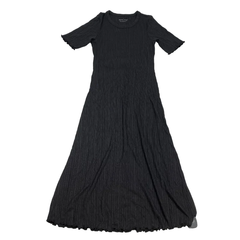 Dress Casual Midi By Everlane In Black, Size: L Slim Fit Midi