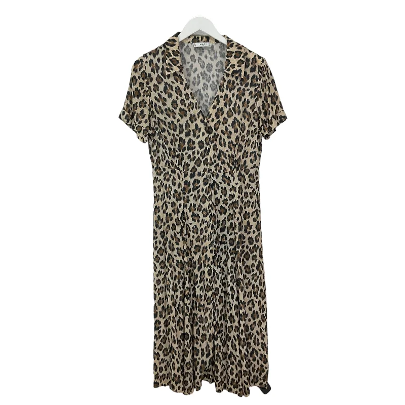 Dress Casual Midi By Mango In Animal Print, Size: 6 Casual Midi Outfit