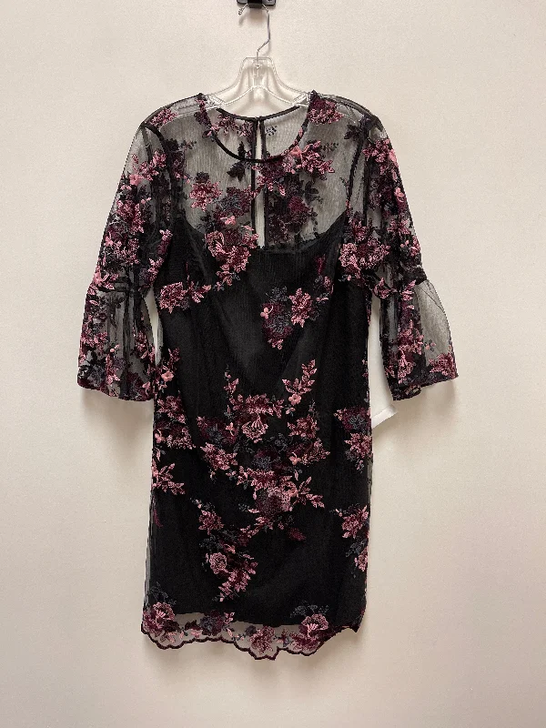 Dress Casual Midi By White House Black Market In Purple, Size: L Ruffled Floral Skirt