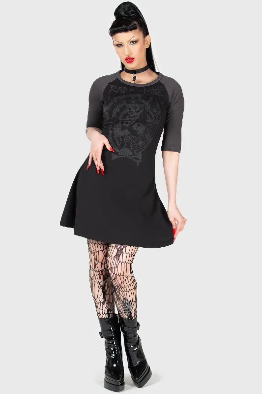 Bad 2 The Bone Raglan Dress - Resurrect Holiday unclassified dresses