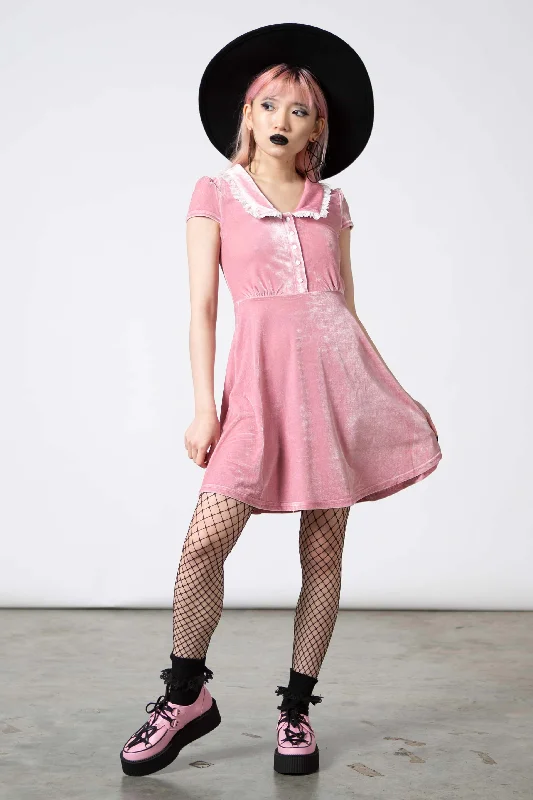 Every Mourning Collar Dress [PASTEL PINK] - Resurrect Petite unclassified dresses